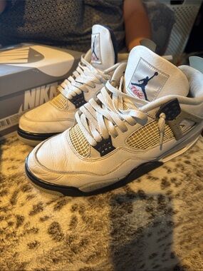 Air Jordan 4 Retro White Tech midnight navy